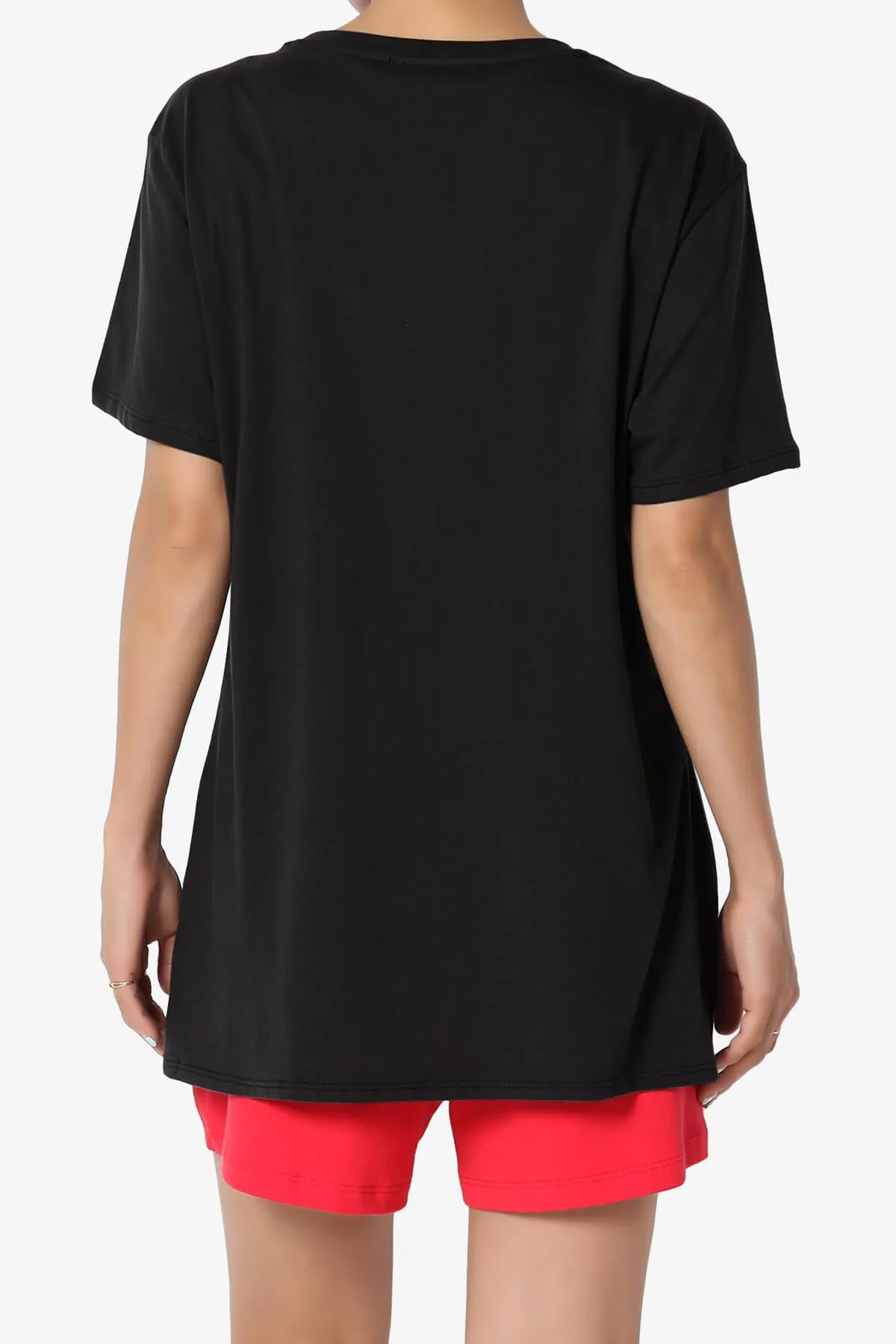 Mayra O Neck Cotton Boyfriend Tee PLUS