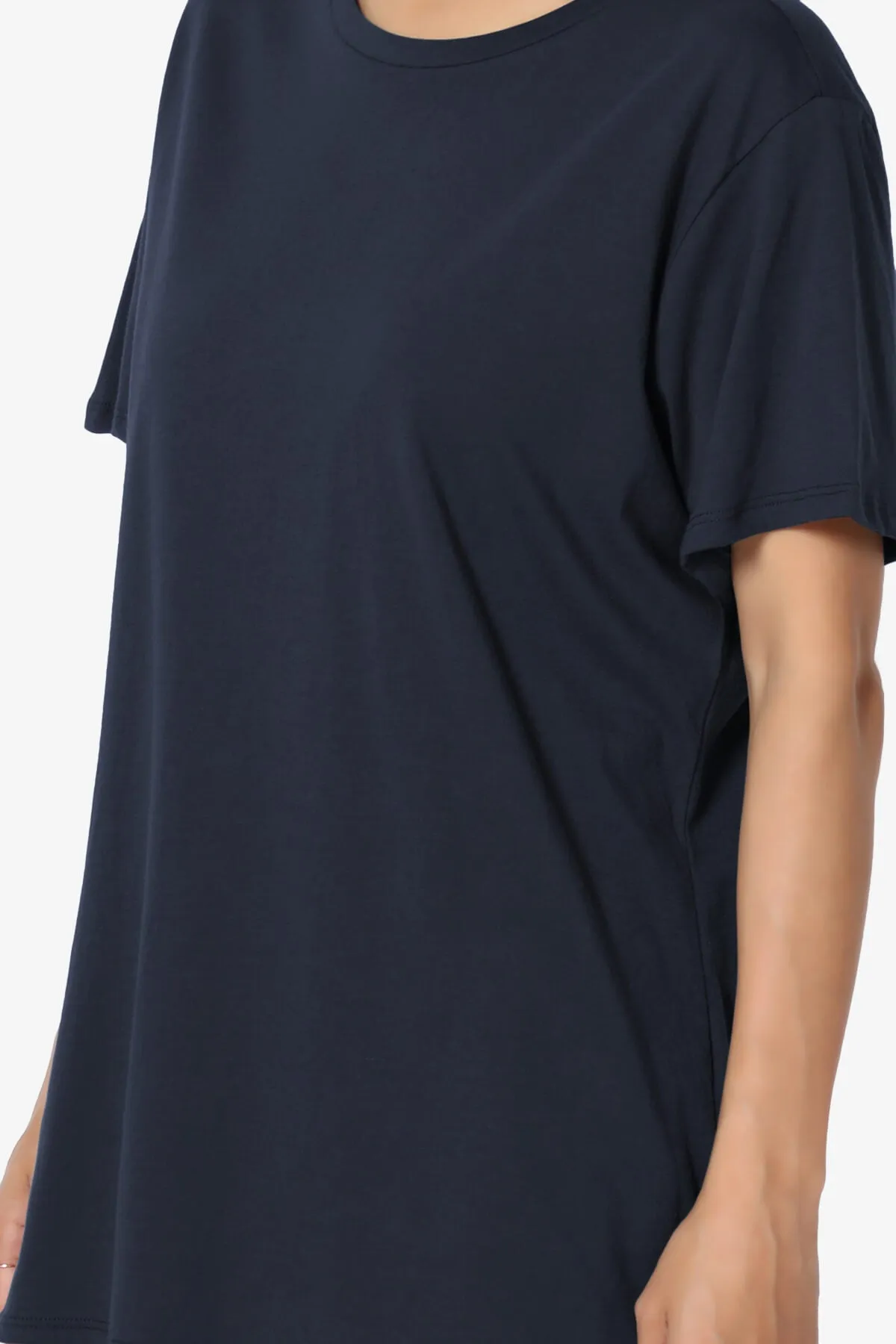 Mayra O Neck Cotton Boyfriend Tee PLUS
