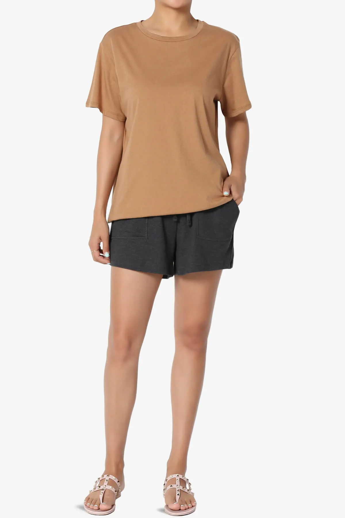 Mayra O Neck Cotton Boyfriend Tee PLUS