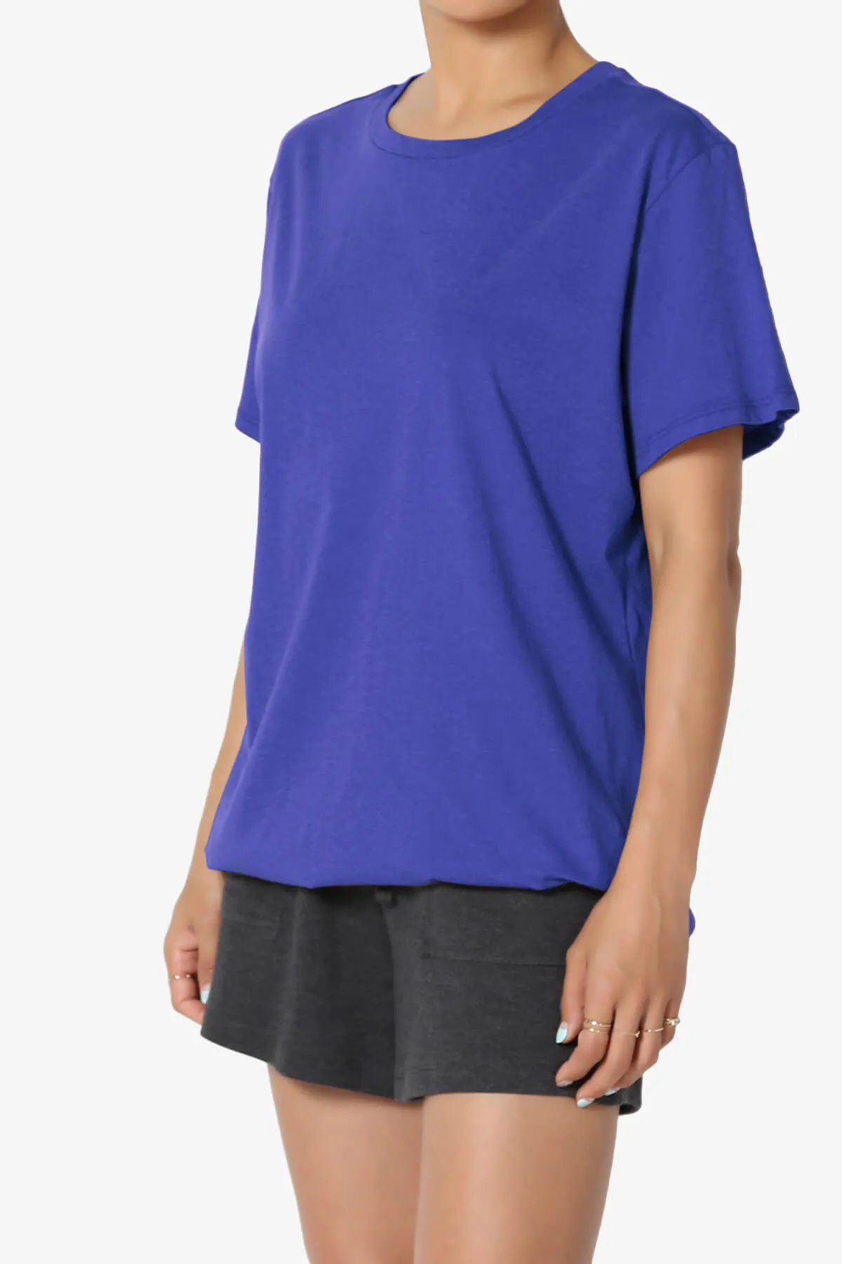Mayra O Neck Cotton Boyfriend Tee PLUS