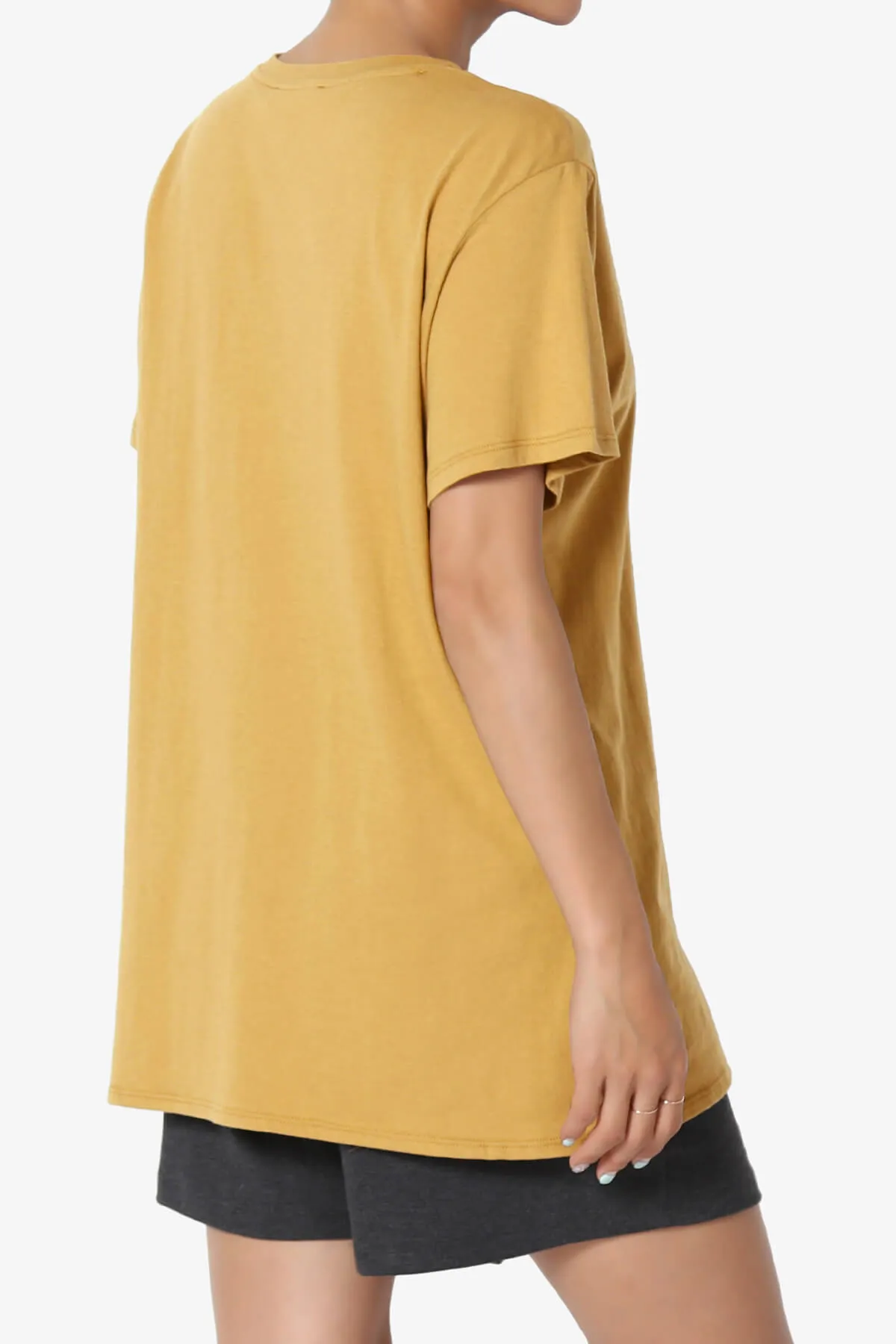 Mayra O Neck Cotton Boyfriend Tee PLUS