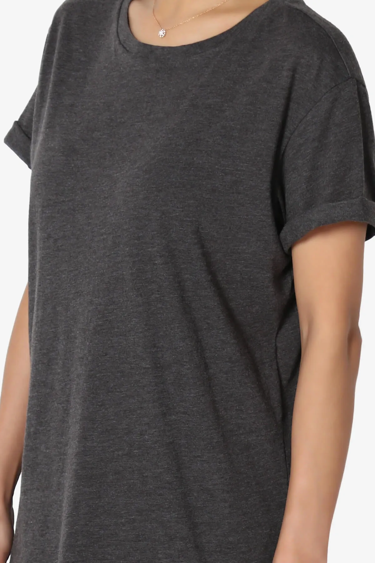 Mayra O Neck Cotton Boyfriend Tee PLUS