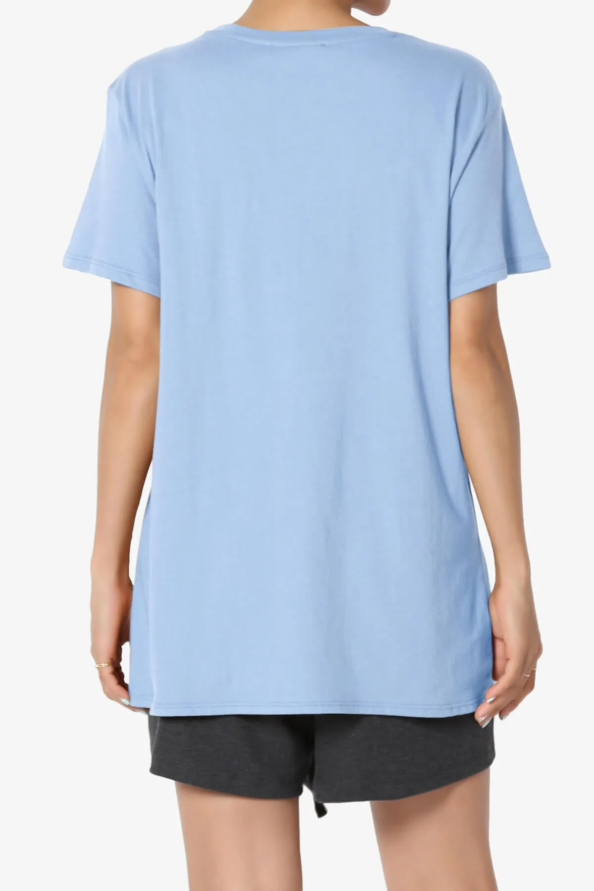 Mayra O Neck Cotton Boyfriend Tee PLUS