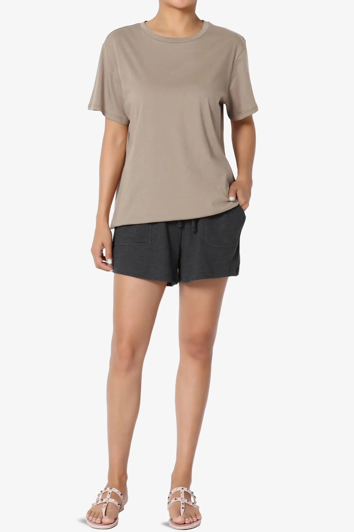 Mayra O Neck Cotton Boyfriend Tee PLUS