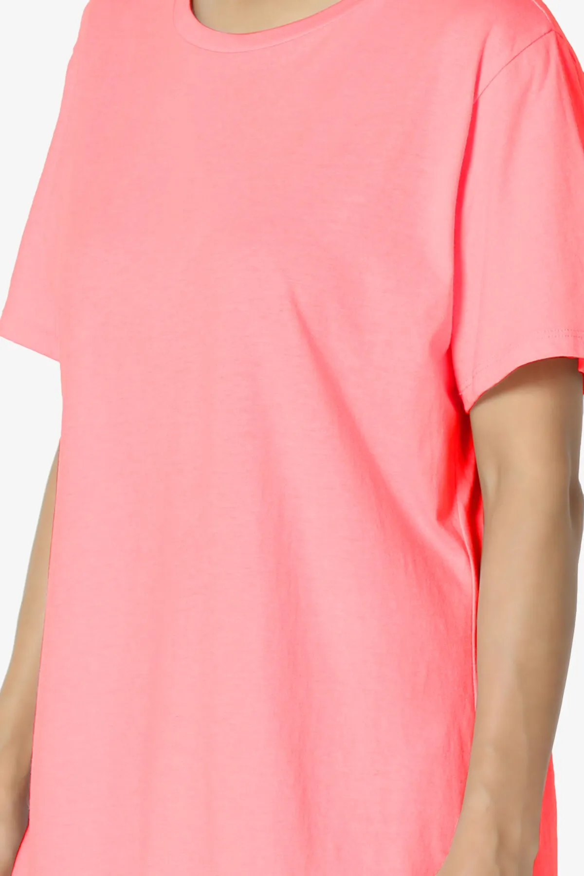 Mayra O Neck Cotton Boyfriend Tee PLUS