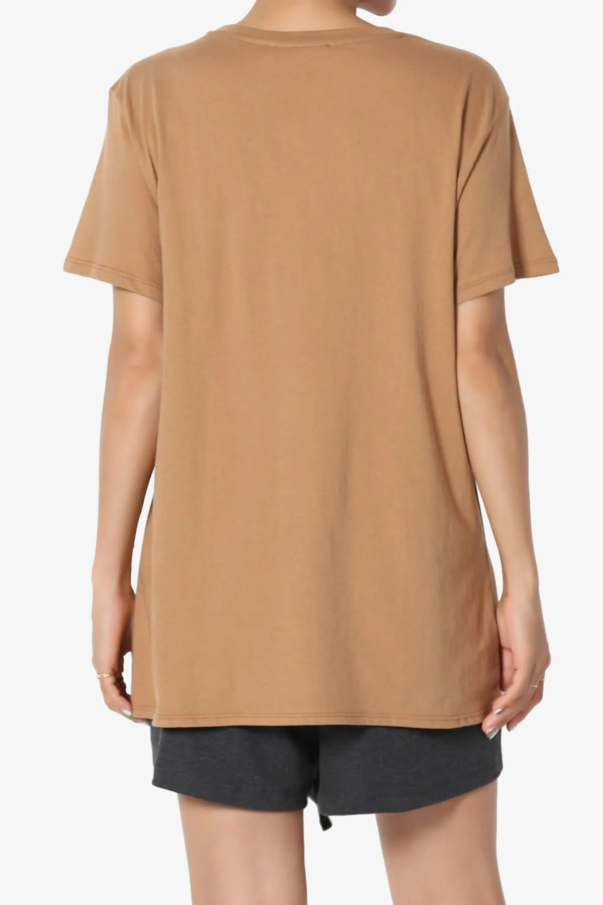Mayra O Neck Cotton Boyfriend Tee PLUS