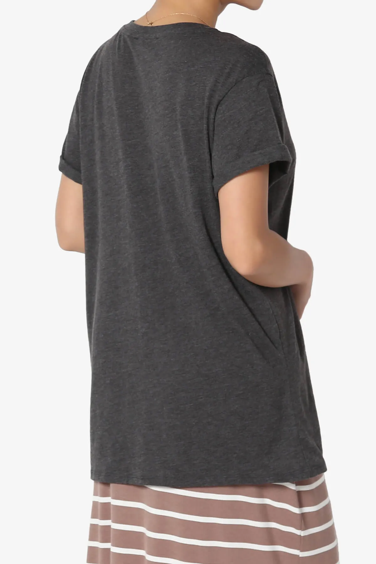 Mayra O Neck Cotton Boyfriend Tee PLUS