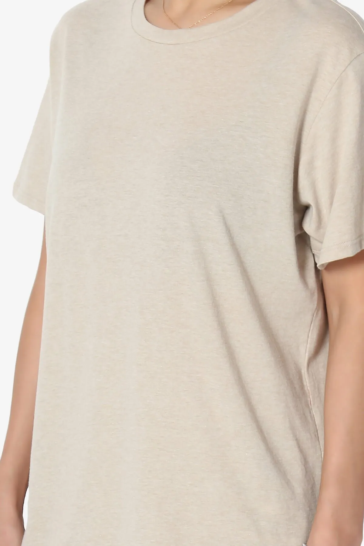 Mayra O Neck Cotton Boyfriend Tee PLUS