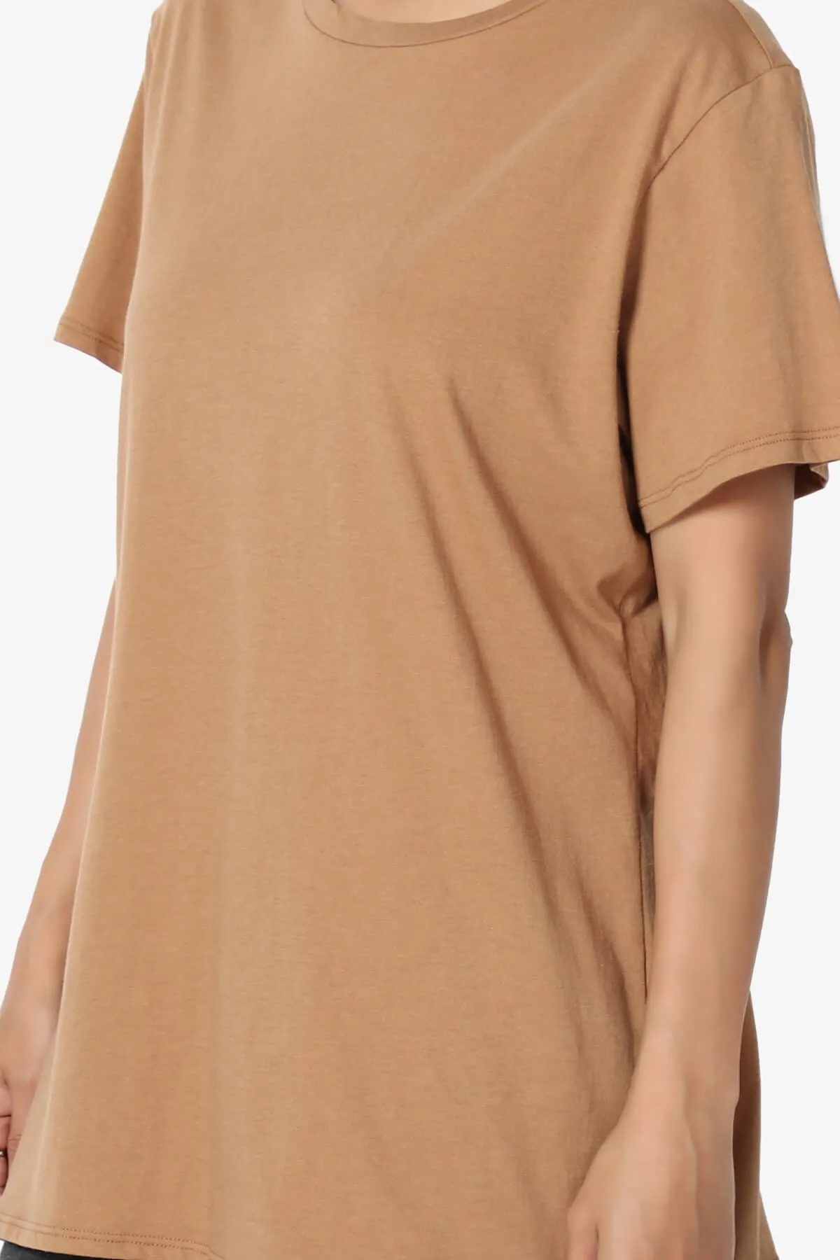 Mayra O Neck Cotton Boyfriend Tee PLUS