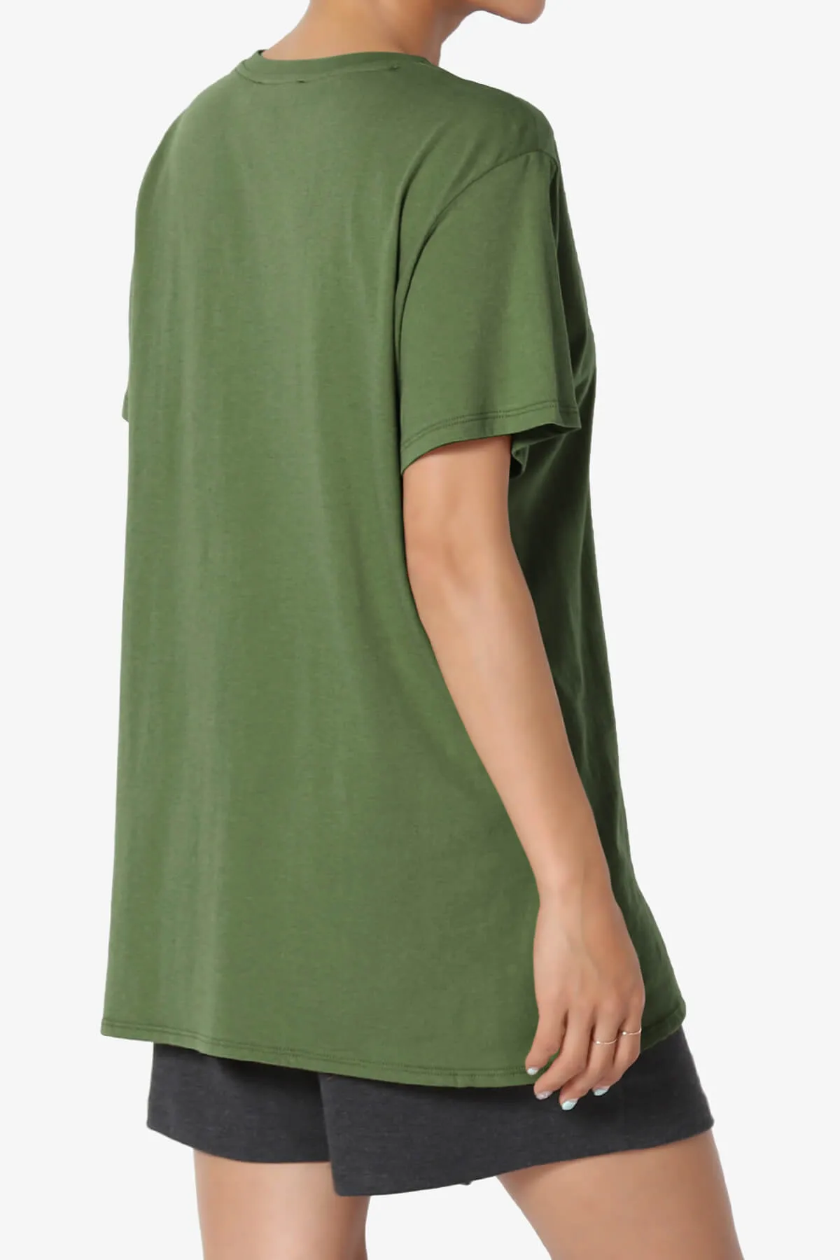 Mayra O Neck Cotton Boyfriend Tee PLUS