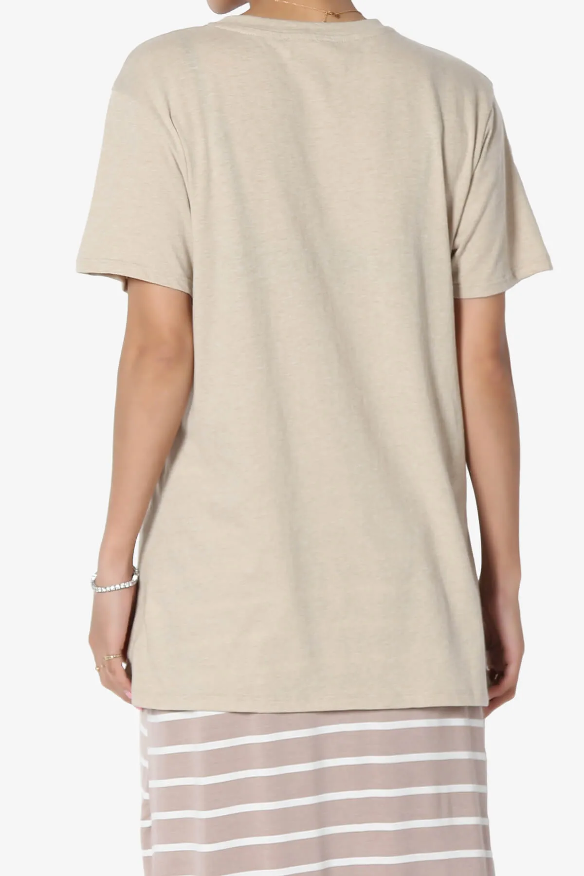 Mayra O Neck Cotton Boyfriend Tee PLUS