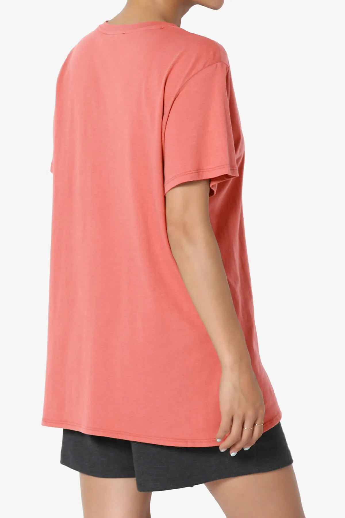 Mayra O Neck Cotton Boyfriend Tee PLUS