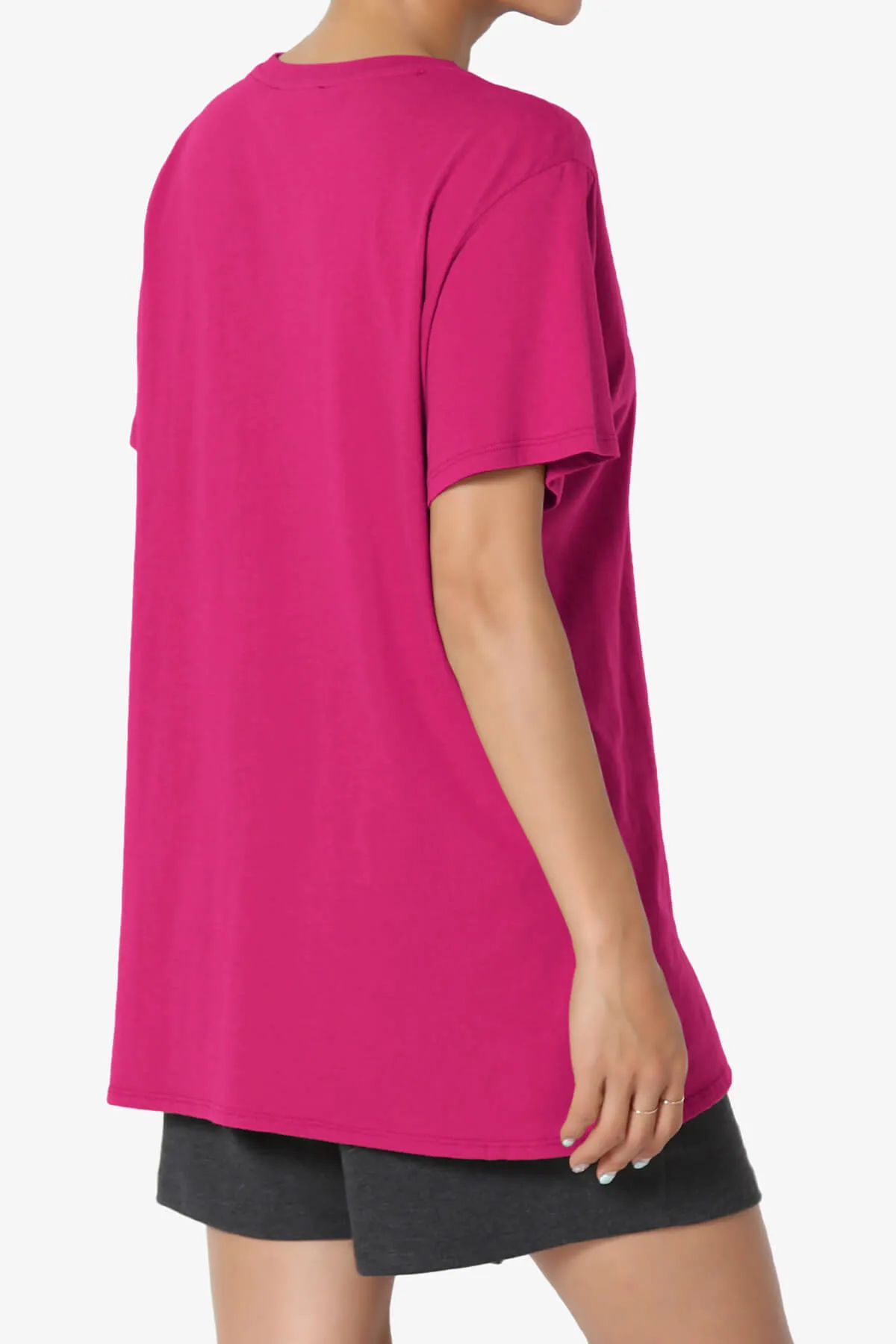 Mayra O Neck Cotton Boyfriend Tee PLUS
