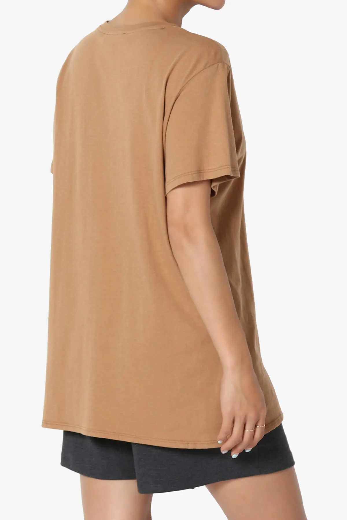 Mayra O Neck Cotton Boyfriend Tee PLUS