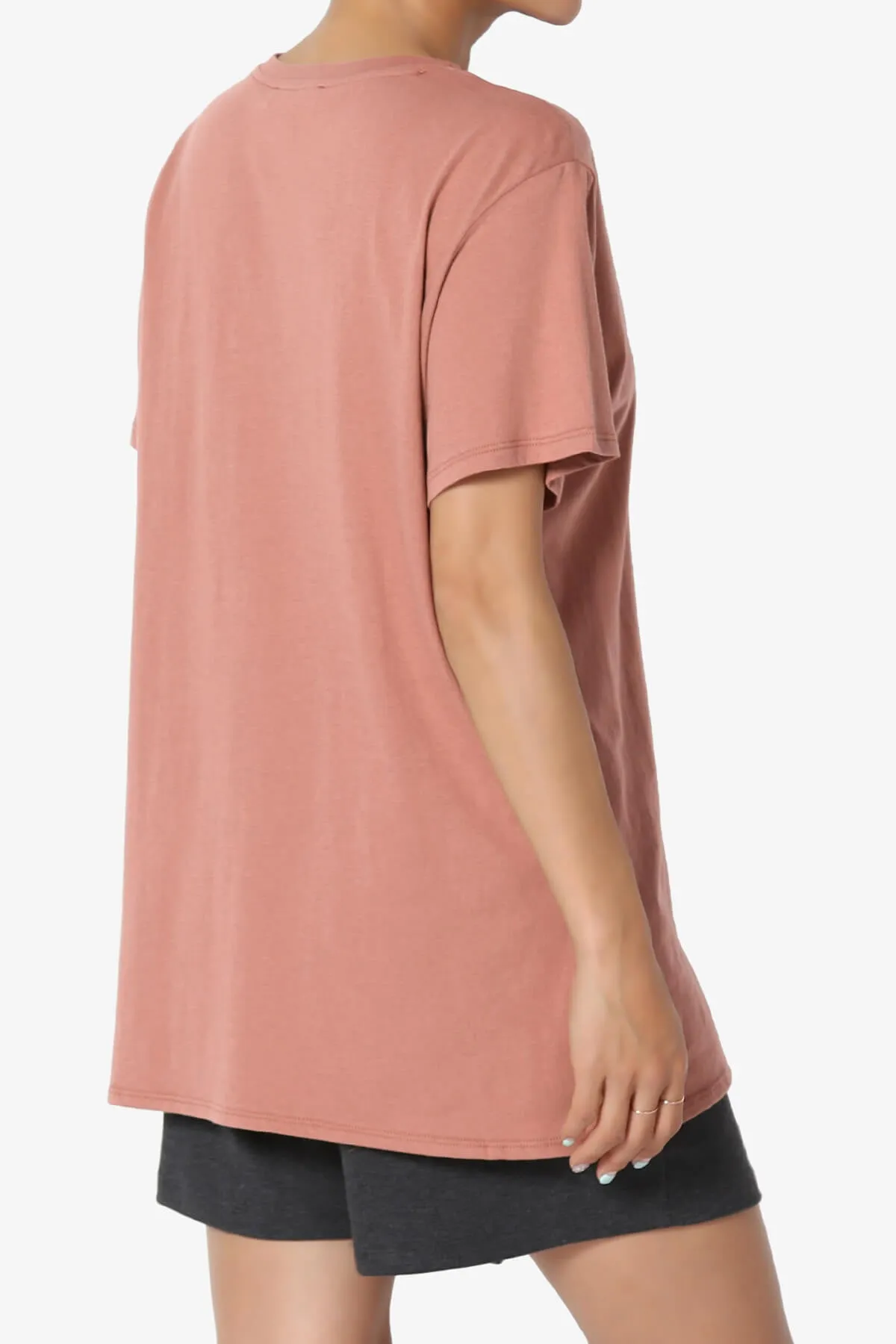 Mayra O Neck Cotton Boyfriend Tee PLUS