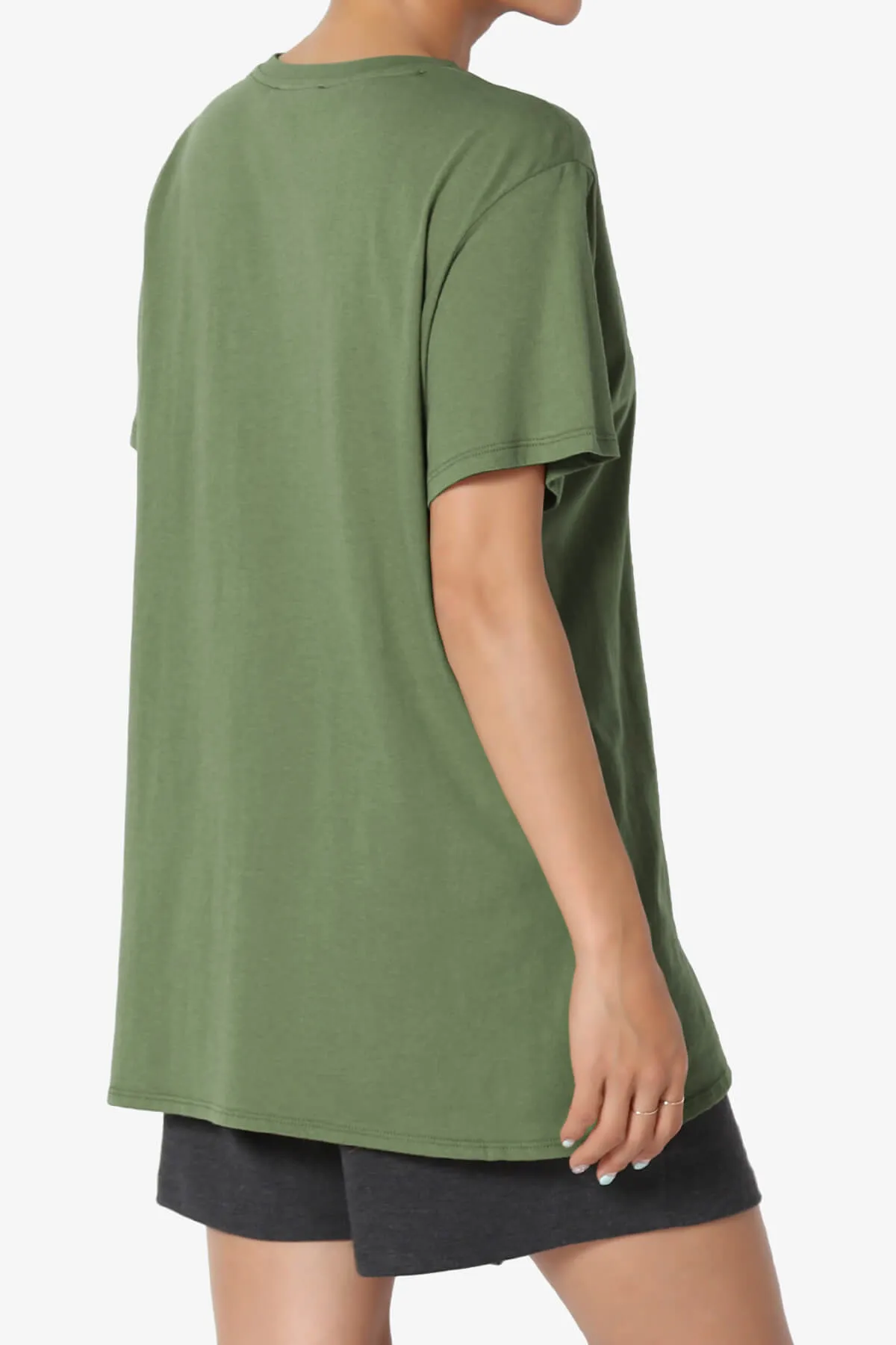 Mayra O Neck Cotton Boyfriend Tee PLUS