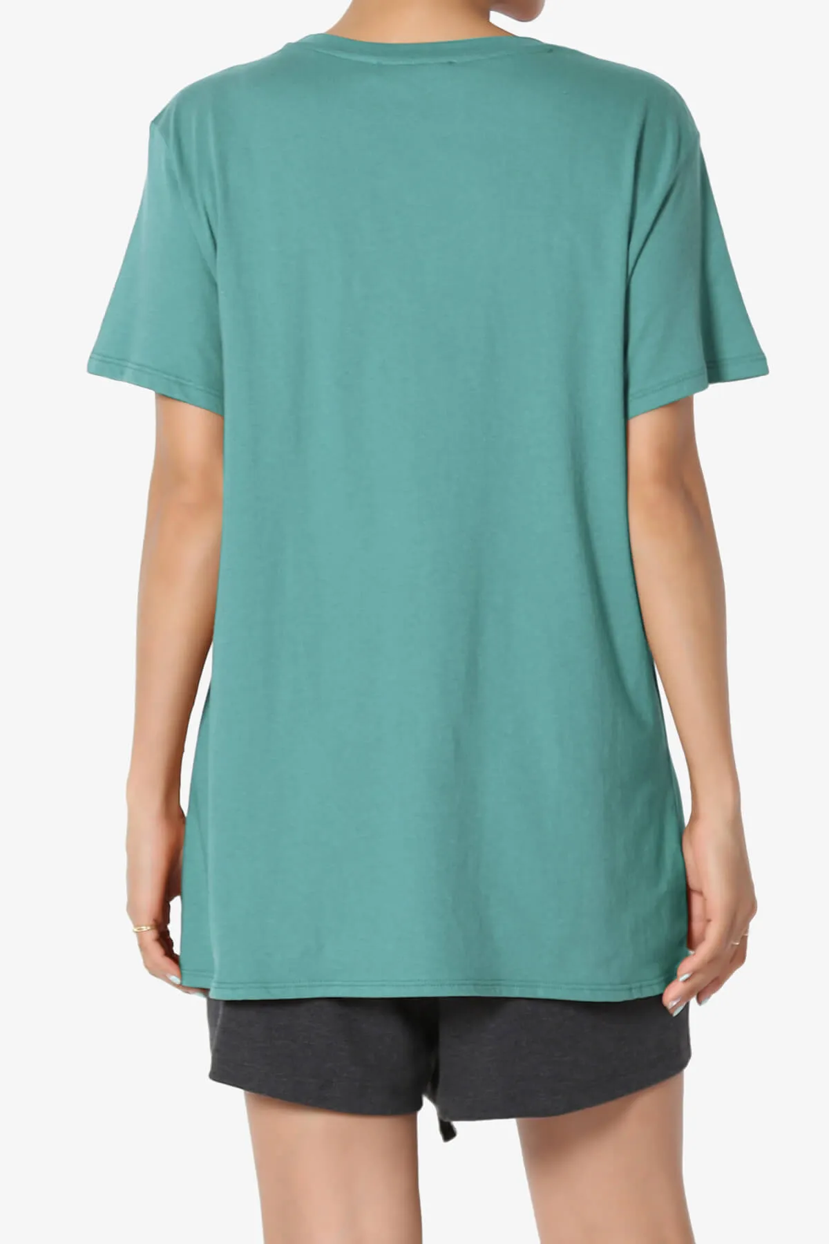 Mayra O Neck Cotton Boyfriend Tee PLUS