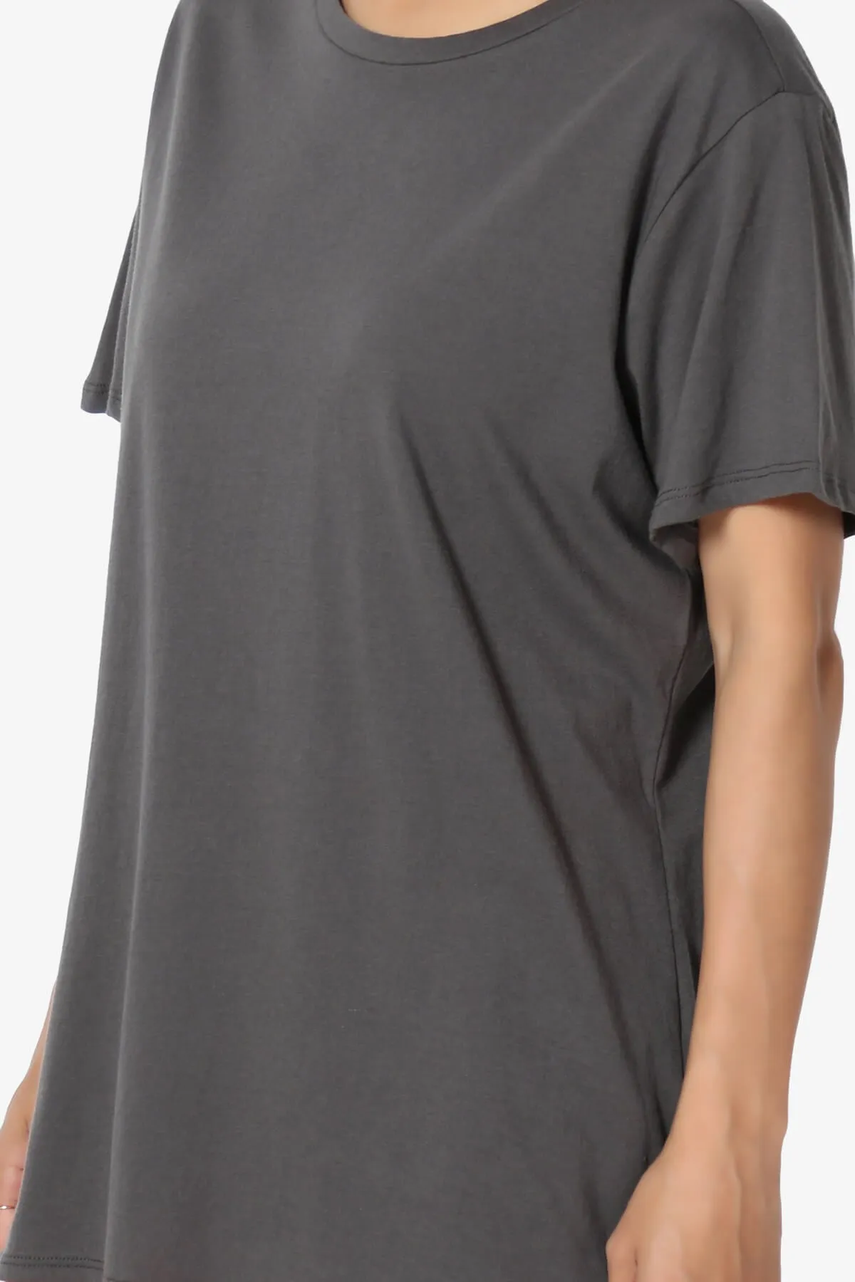 Mayra O Neck Cotton Boyfriend Tee PLUS