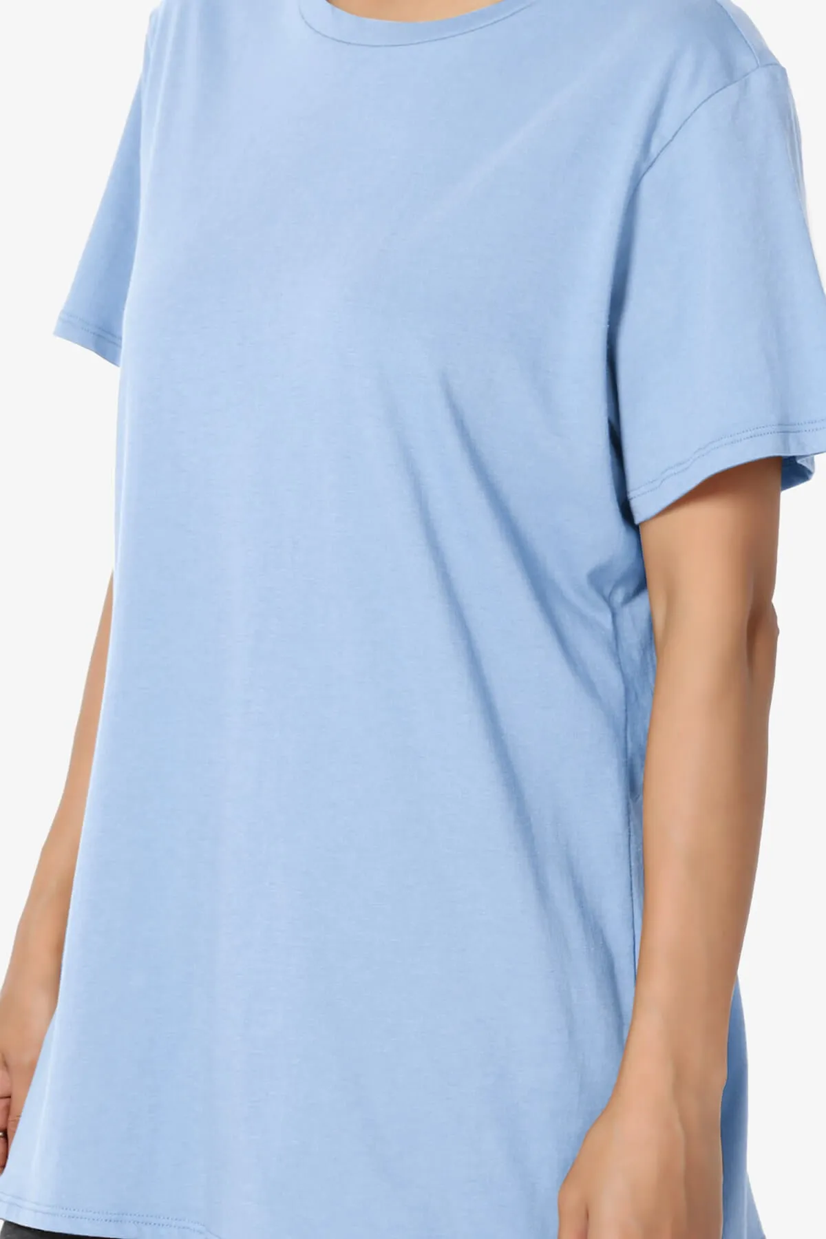 Mayra O Neck Cotton Boyfriend Tee PLUS