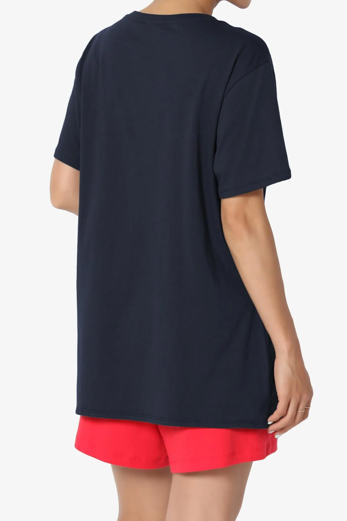 Mayra O Neck Cotton Boyfriend Tee PLUS