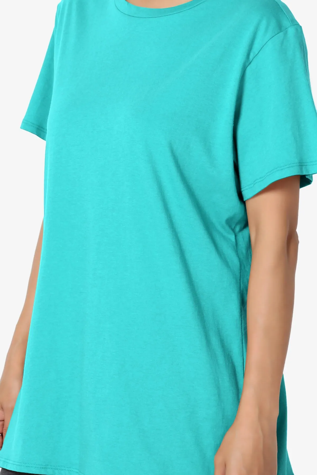 Mayra O Neck Cotton Boyfriend Tee PLUS