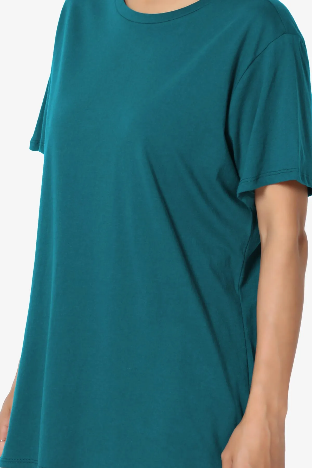 Mayra O Neck Cotton Boyfriend Tee PLUS