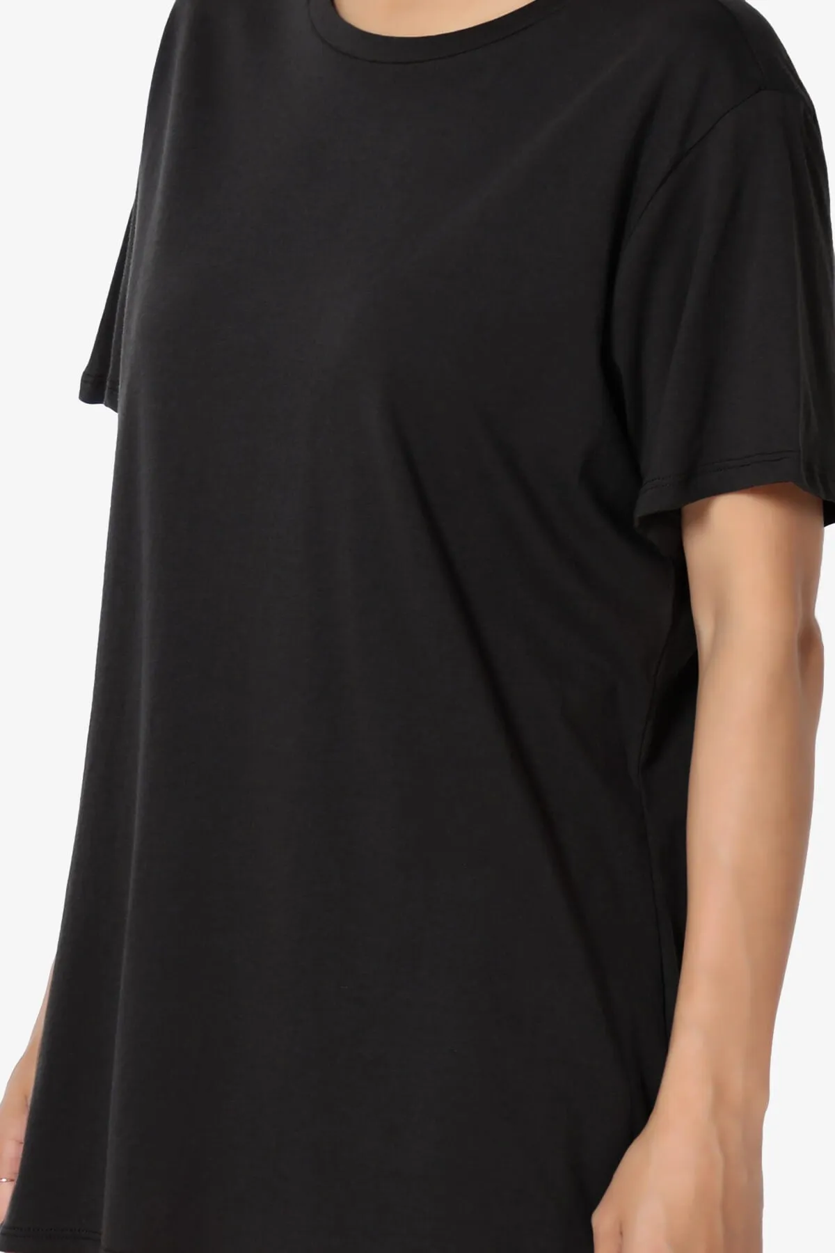 Mayra O Neck Cotton Boyfriend Tee PLUS