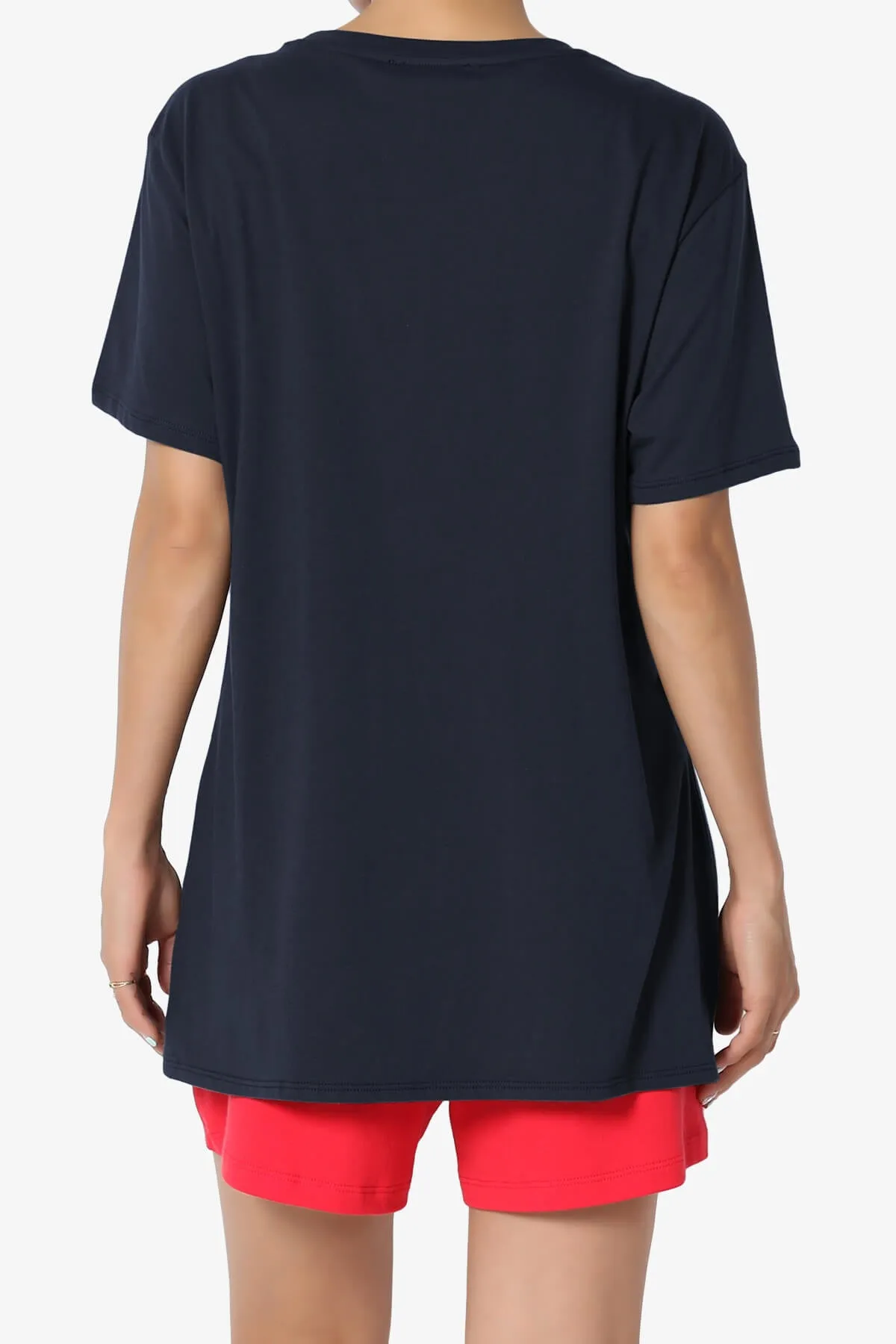 Mayra O Neck Cotton Boyfriend Tee PLUS