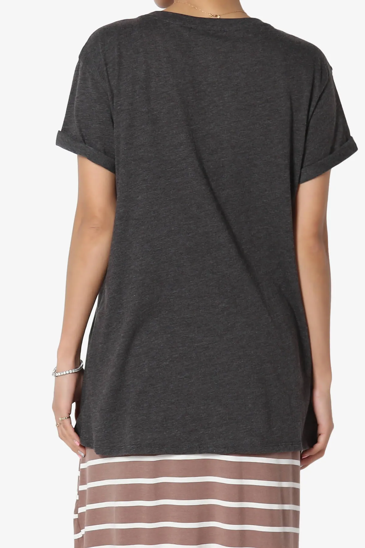 Mayra O Neck Cotton Boyfriend Tee PLUS