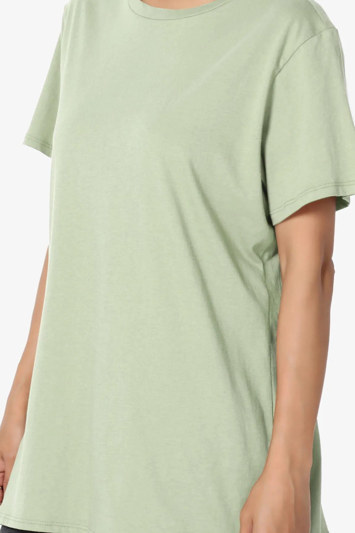Mayra O Neck Cotton Boyfriend Tee PLUS