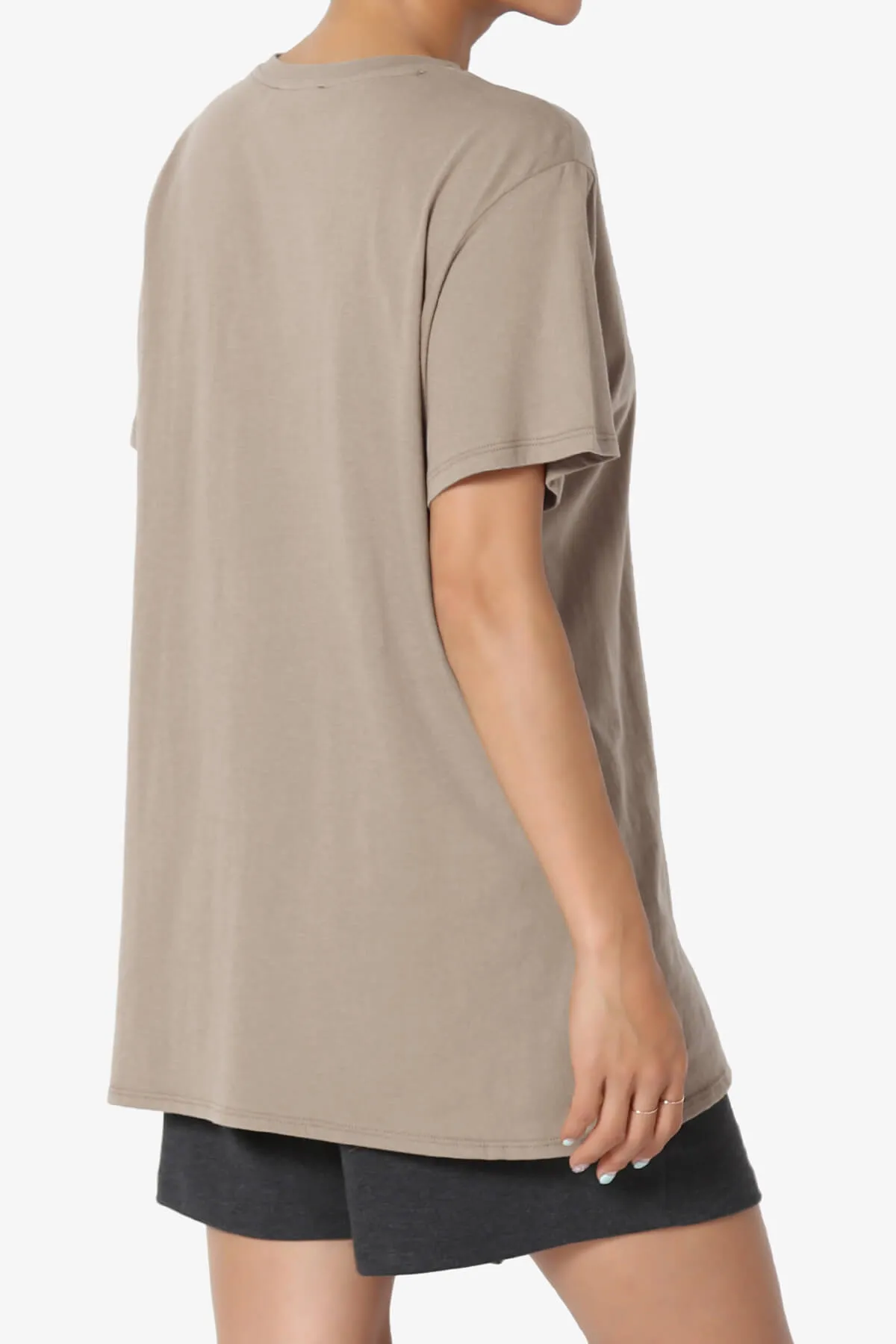 Mayra O Neck Cotton Boyfriend Tee PLUS