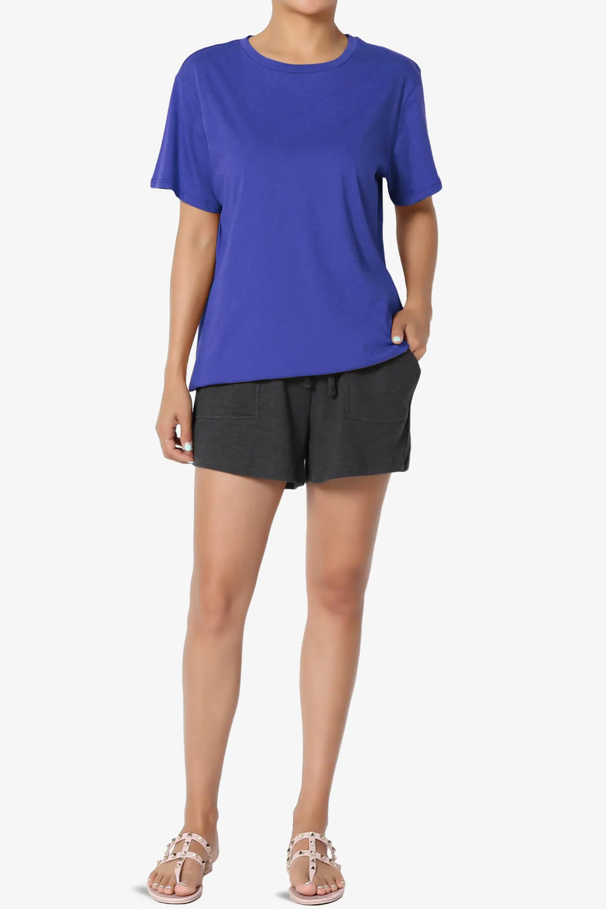 Mayra O Neck Cotton Boyfriend Tee PLUS