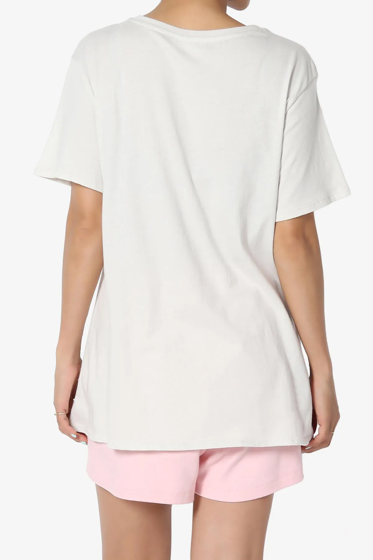 Mayra O Neck Cotton Boyfriend Tee PLUS
