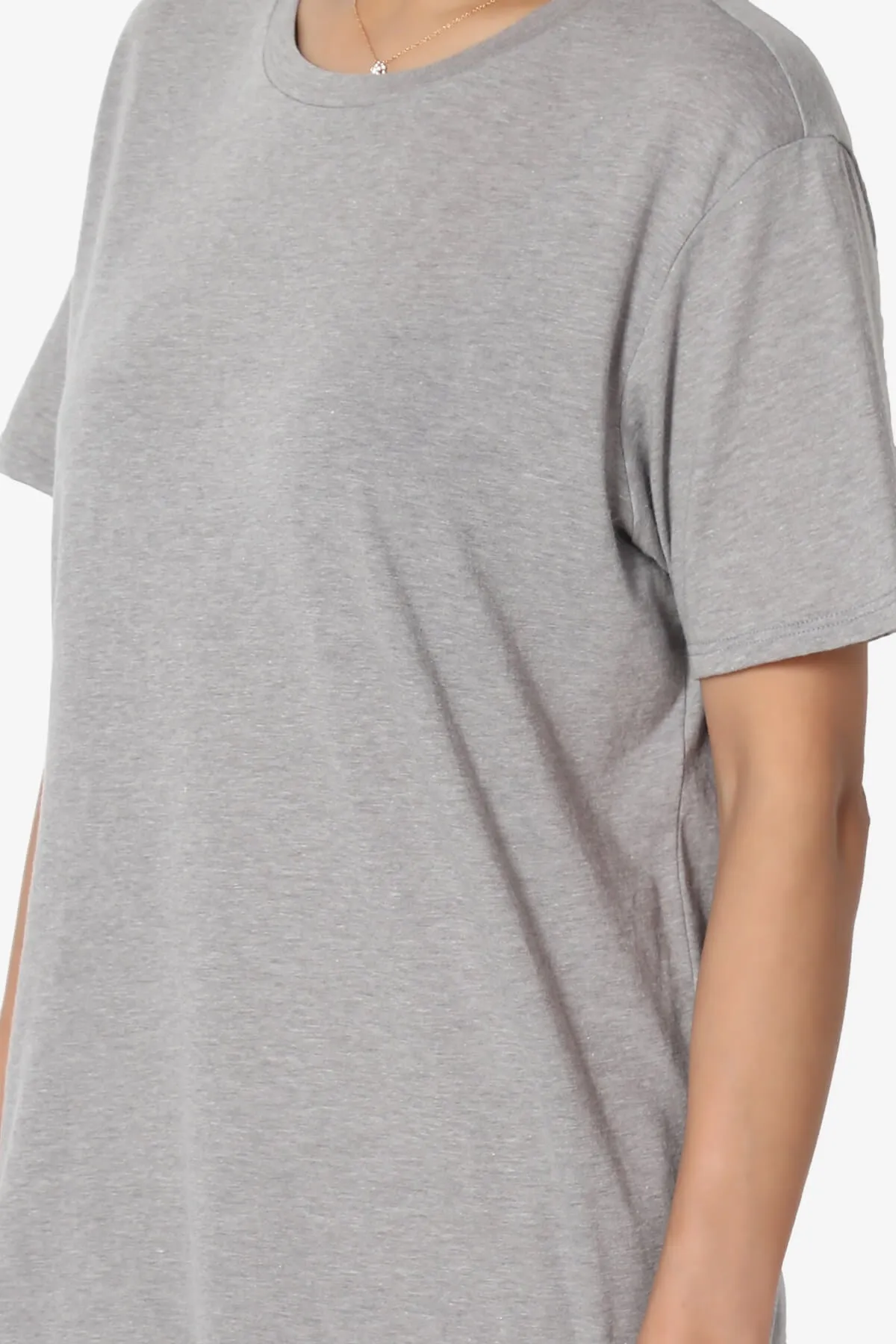Mayra O Neck Cotton Boyfriend Tee PLUS