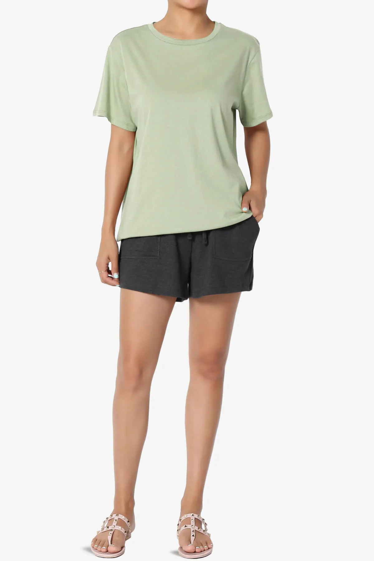 Mayra O Neck Cotton Boyfriend Tee PLUS