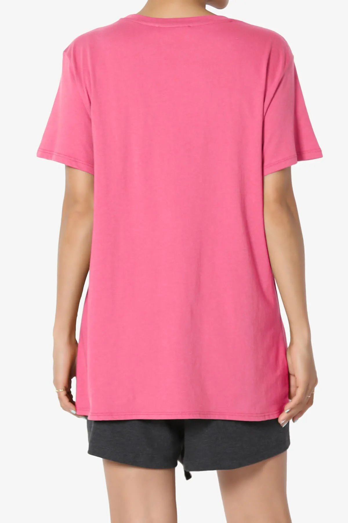 Mayra O Neck Cotton Boyfriend Tee PLUS