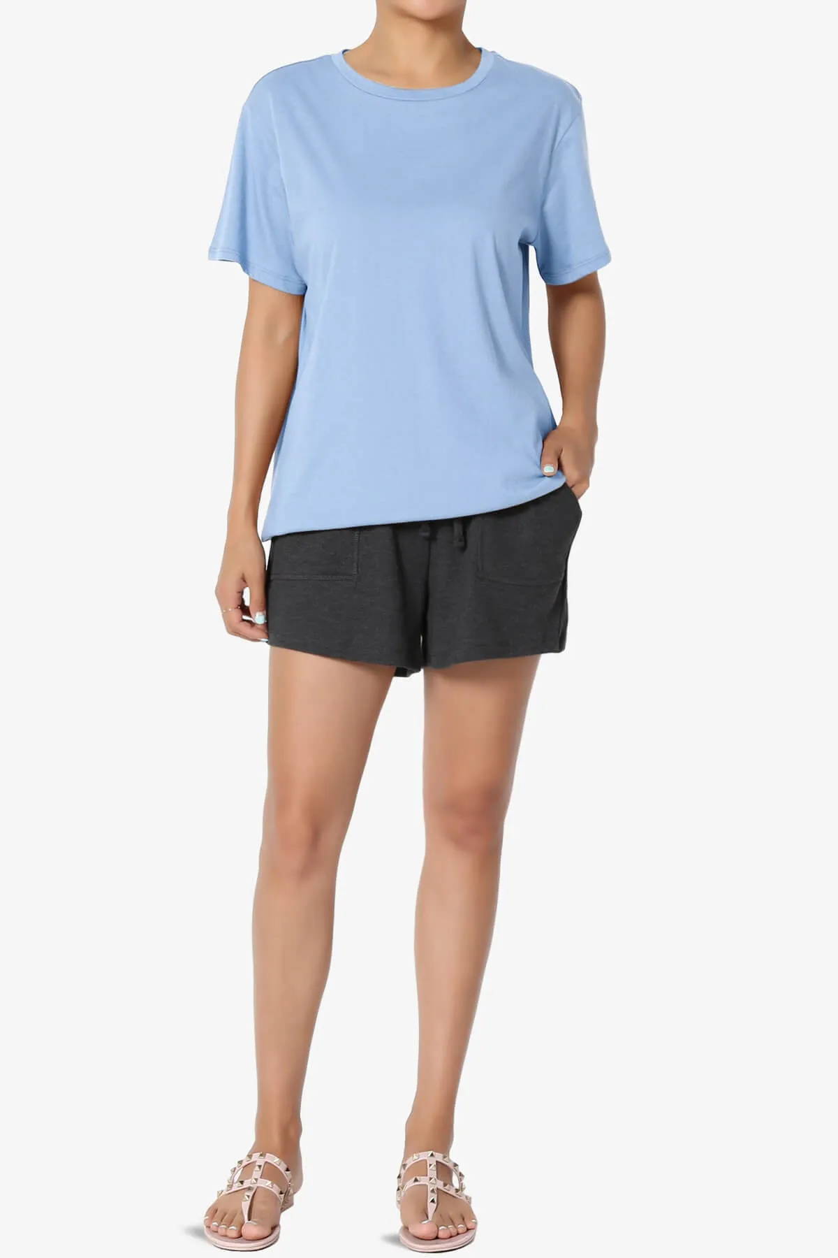 Mayra O Neck Cotton Boyfriend Tee PLUS