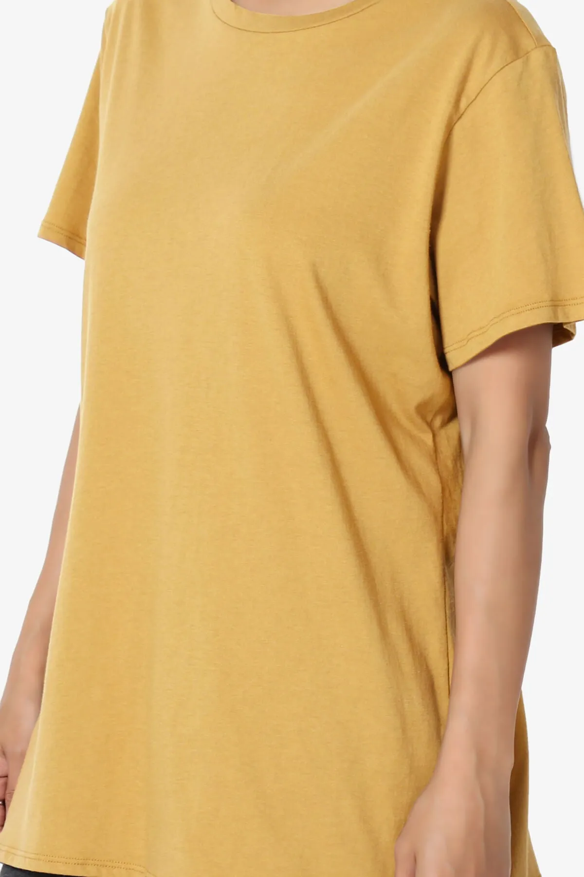 Mayra O Neck Cotton Boyfriend Tee PLUS