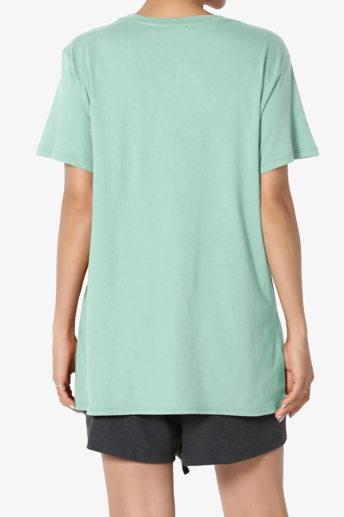 Mayra O Neck Cotton Boyfriend Tee PLUS
