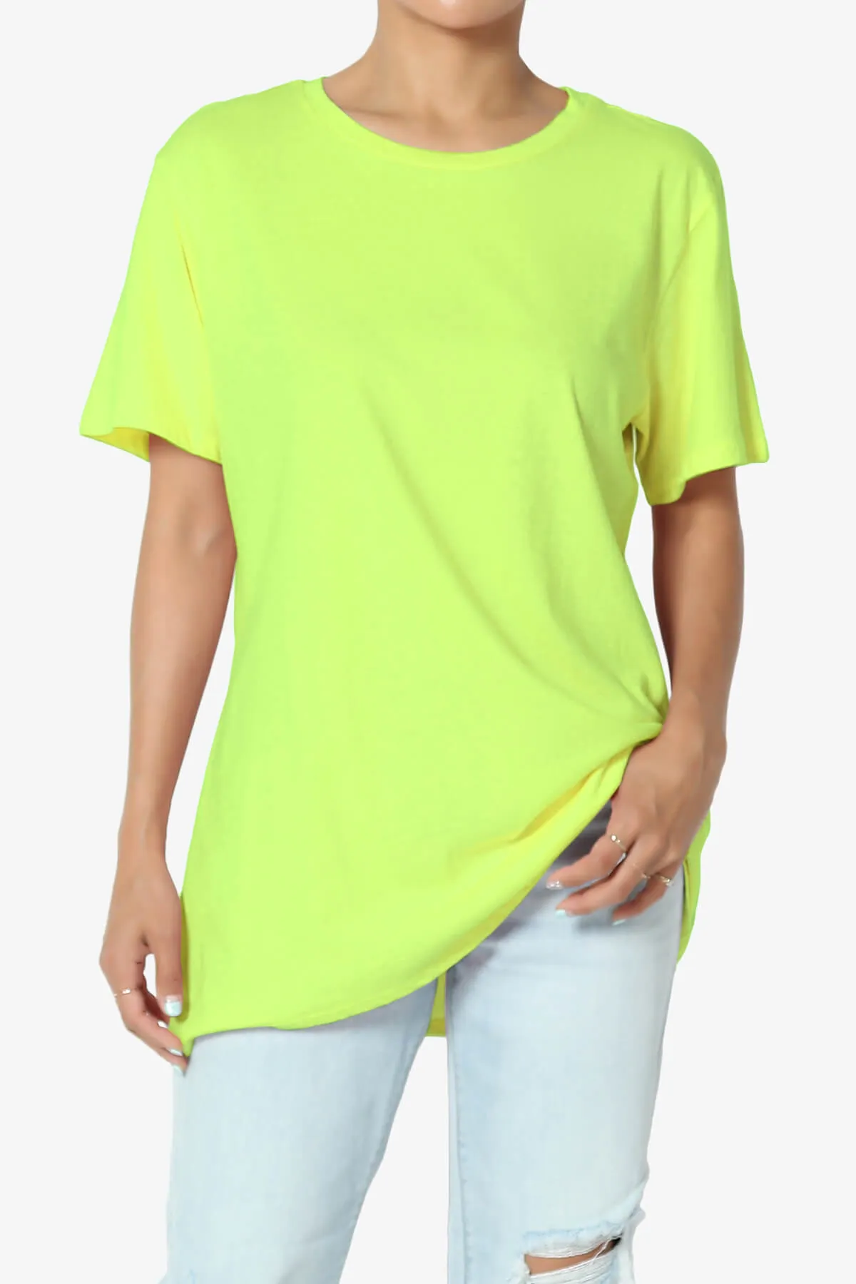 Mayra O Neck Cotton Boyfriend Tee PLUS