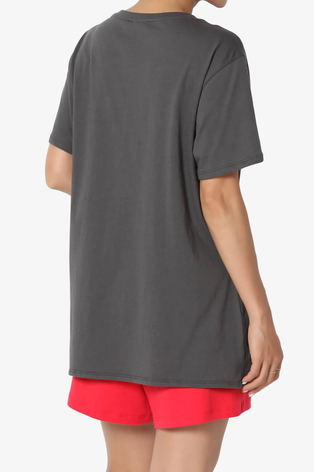 Mayra O Neck Cotton Boyfriend Tee PLUS