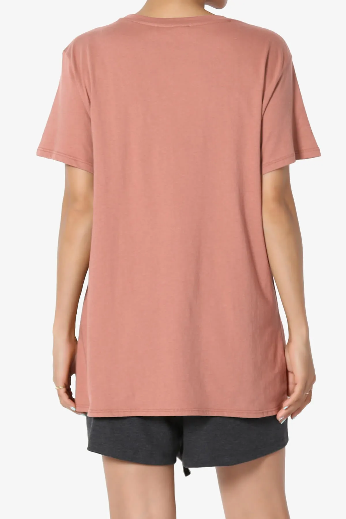 Mayra O Neck Cotton Boyfriend Tee PLUS
