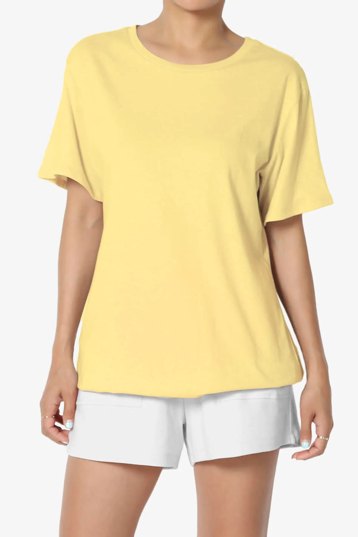 Mayra O Neck Cotton Boyfriend Tee PLUS