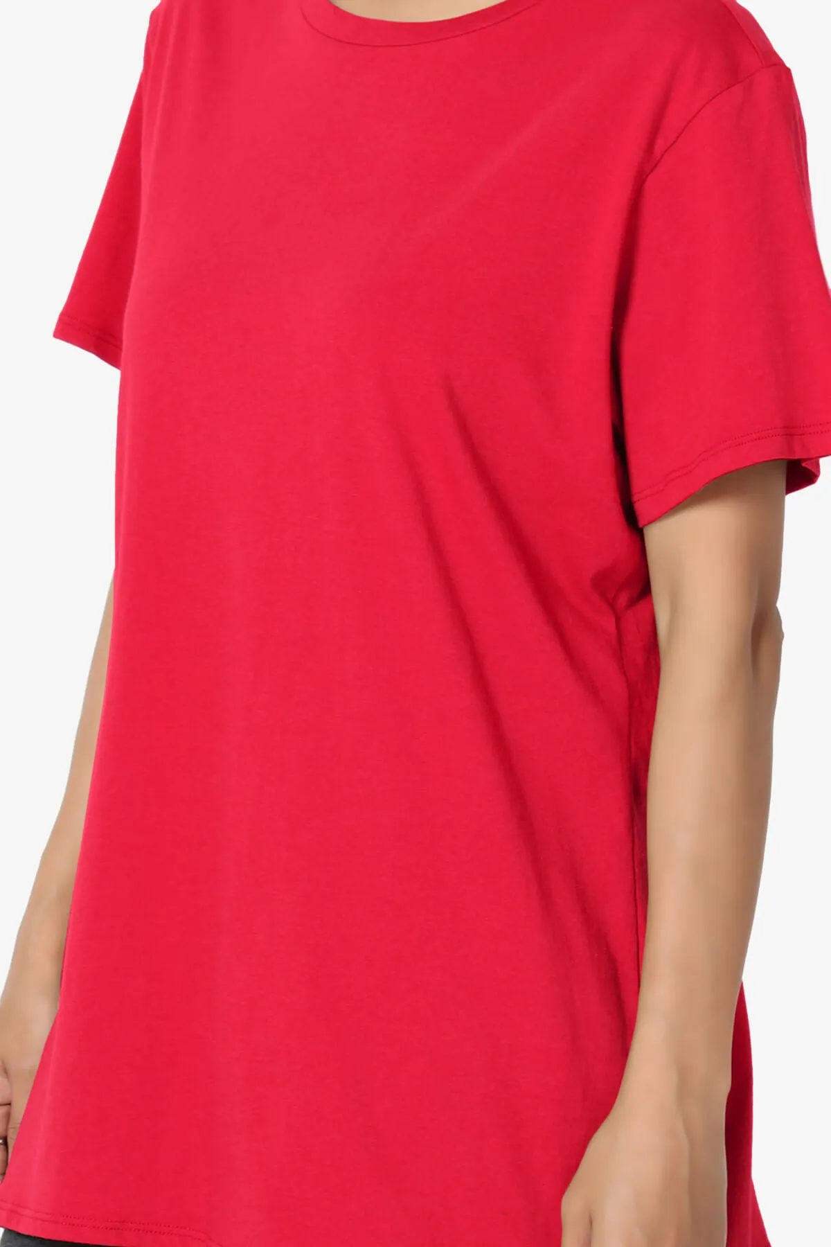 Mayra O Neck Cotton Boyfriend Tee PLUS