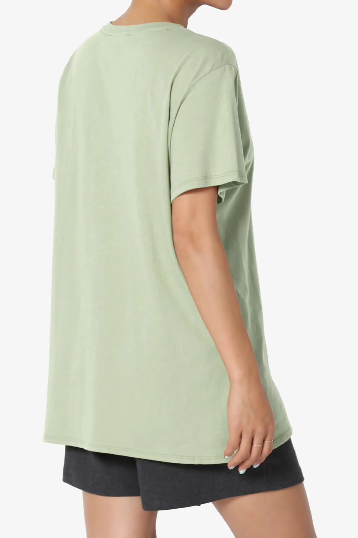 Mayra O Neck Cotton Boyfriend Tee PLUS