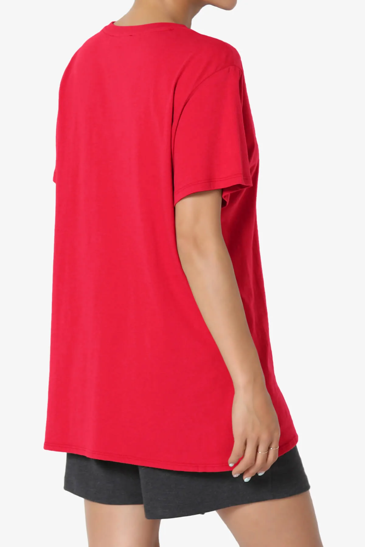 Mayra O Neck Cotton Boyfriend Tee PLUS