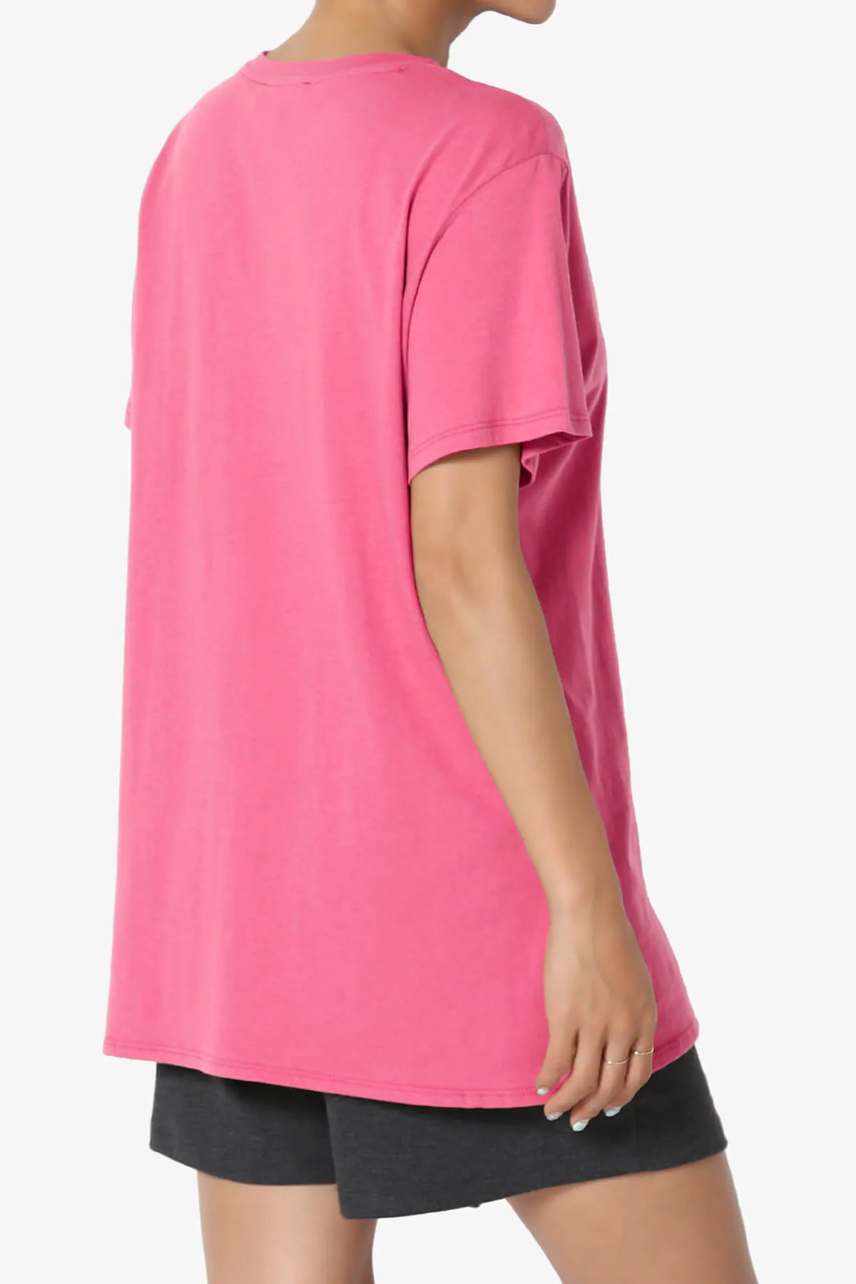 Mayra O Neck Cotton Boyfriend Tee PLUS