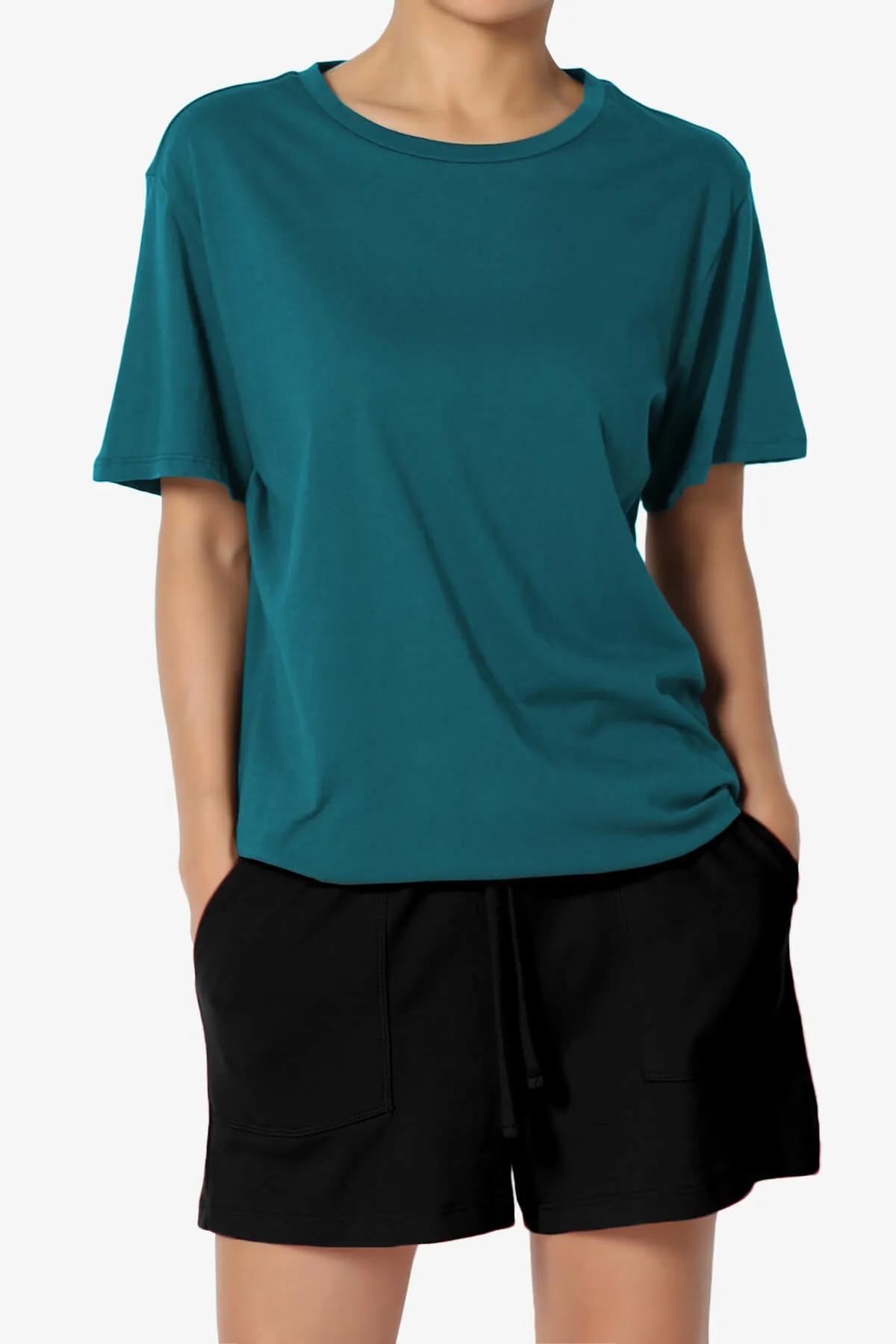 Mayra O Neck Cotton Boyfriend Tee PLUS