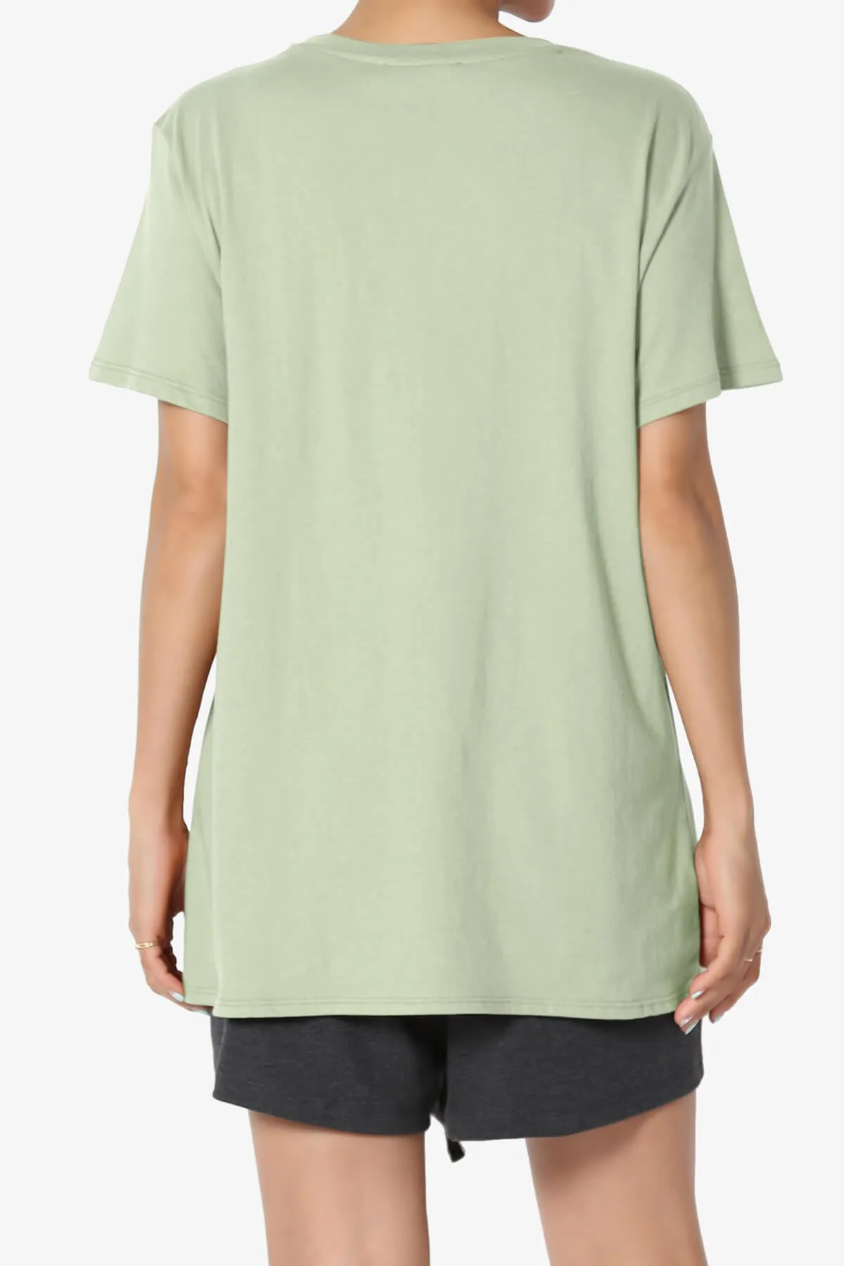 Mayra O Neck Cotton Boyfriend Tee PLUS