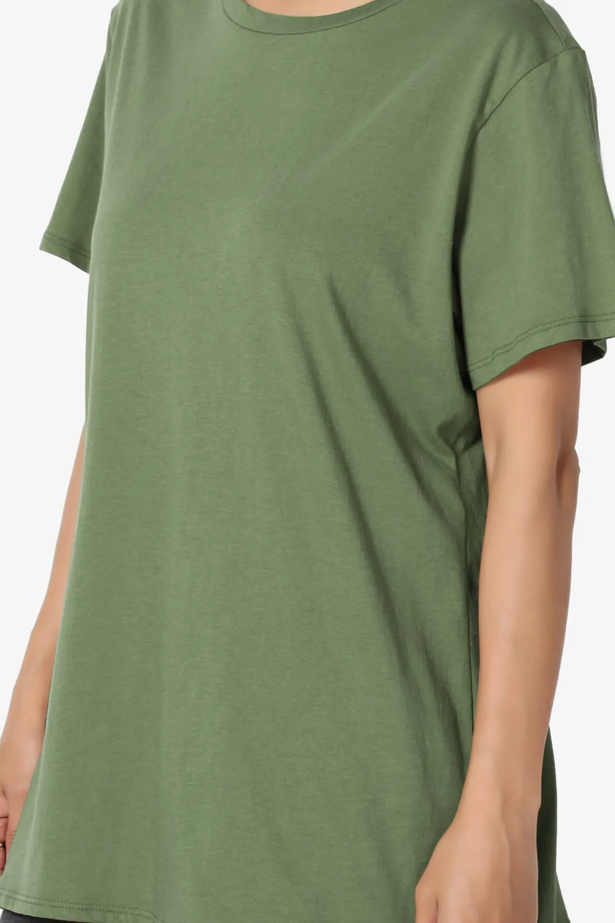 Mayra O Neck Cotton Boyfriend Tee PLUS